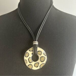 Chico's Black and Gold Statement Necklace